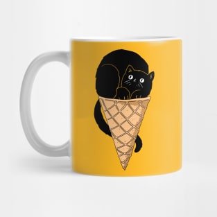 black cat ice cream Mug